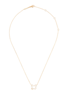 Hurriyah Butterfly Necklace, 18k Yellow Gold & Diamonds