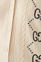 GG Cotton Knit Short Sleeves Cardigan