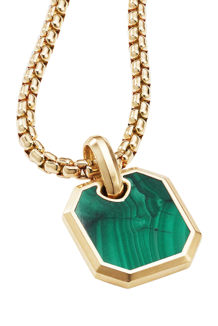 Roman Amulet, 18k Yellow Gold & Malachite