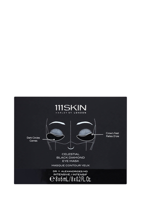 Celestial Black Diamond Eye Masks, Pack of 8