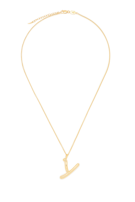 Y Initial Pendant Necklace, 18K Gold-Plated Sterling Silver