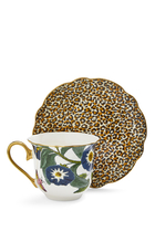 Creatures of Curiosity Leopard Teacup and Saucer Set