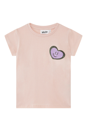 Kids Sequin Heart T-Shirt