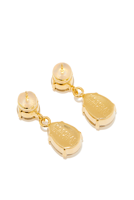 Mini Drop Earrings, 18k Gold-Plated Brass & Swarovski Crystals