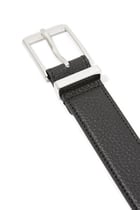 Leather Belt with Rectangular Buckle