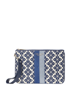 Spade Flower Pouch Wristlet