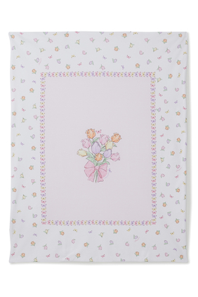 Kids Floral Print Cotton Baby Blanket