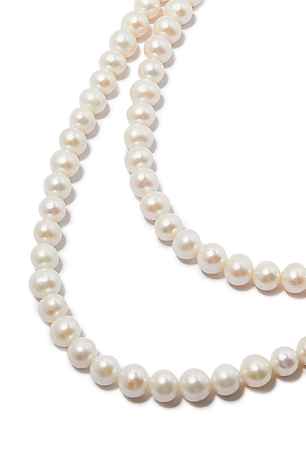 Dolce Necklace, 24k Yellow Gold-Plated Brass & Pearls