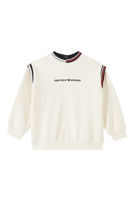 Kids Logo-Embroidered French Terry Oversized Sweatshirt