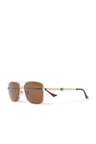 Square Frame Metal Sunglasses