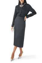 Pinstripe Lean Pencil Skirt