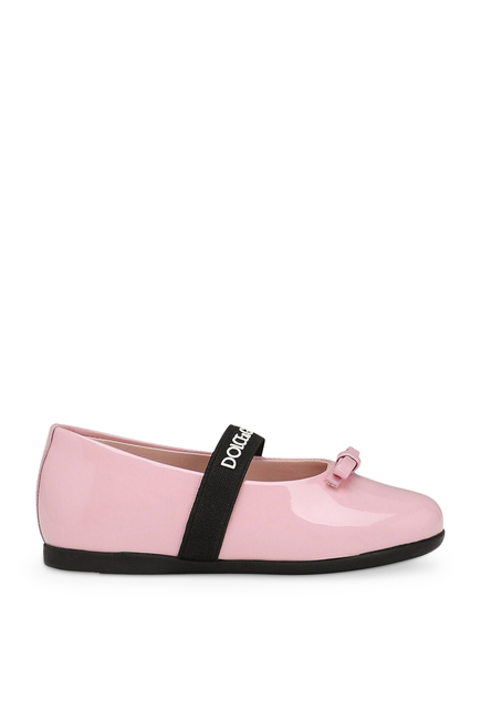 Kids Patent Leather Ballet Flats with Bow