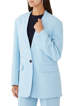 Irena Collarless Oversized Blazer