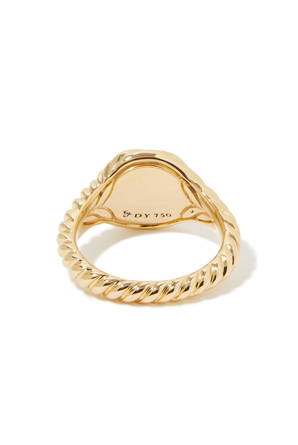 Sculpted Cable Pinky Ring In 18K Yellow Gold