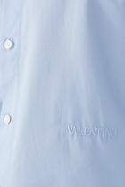 Valentino Garavani Long Sleeve Logo Polo Shirt