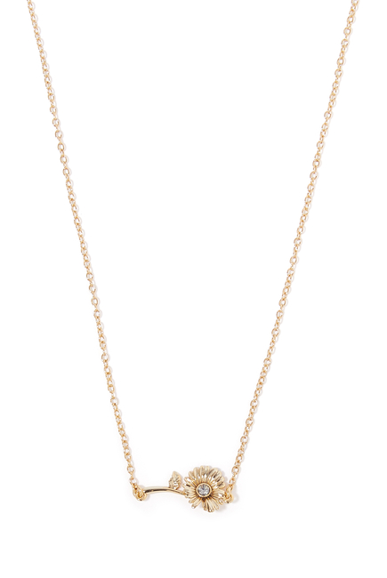 Daisy Stem Short Pendant Necklace