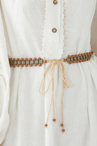 Embroidered Lyre Midi Dress