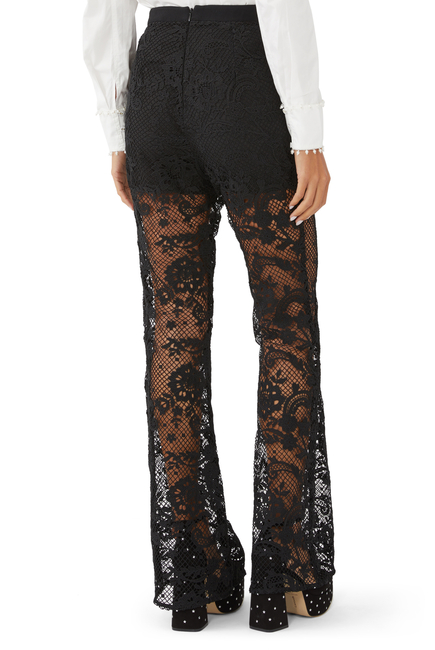 Corded Lace Flared Pants