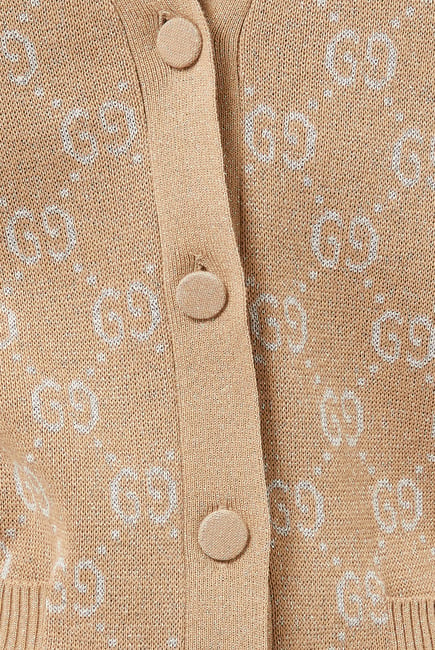 GG Intarsia-Knit Cardigan