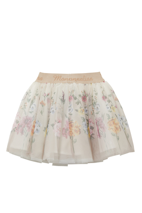 Floral-Print Tutu Skirt