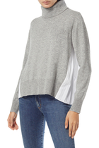 Wool Knit Pullover:Light/Pastel Grey:1