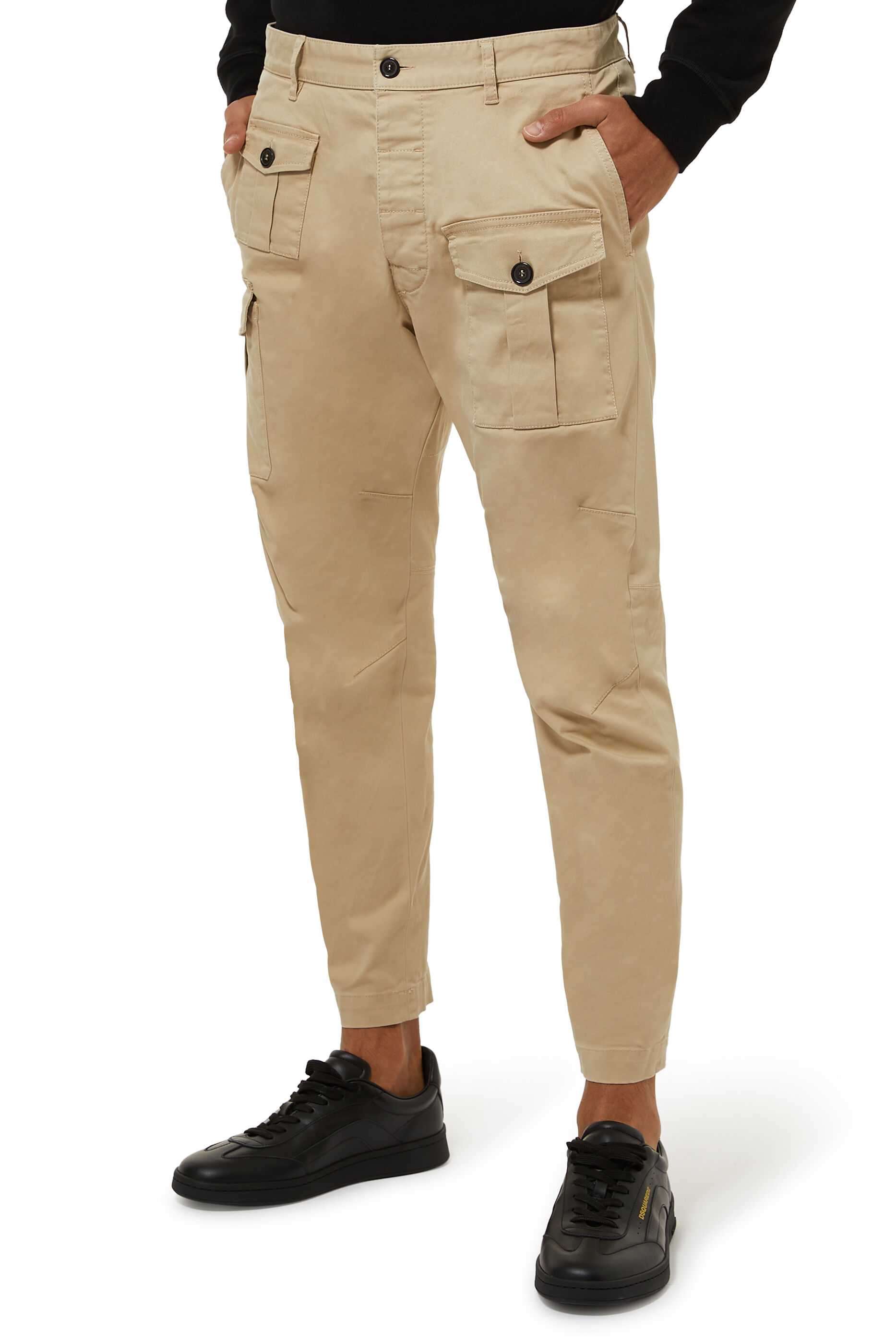 ASOS DESIGN Oversized Cropped Cargo Pants With Rip And Repair Details In  Sand  ShopStyle  Mens cargo trousers Cropped cargo pants Asos menswear