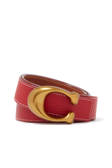 Signature Buckle Reversible Belt