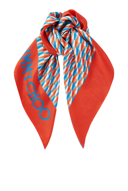 Geometric Silk Scarf