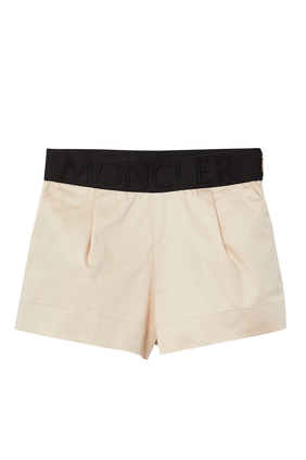 Shorts with Contrasting Waistband