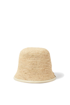 Le Bob Soli Raffia Bucket Hat
