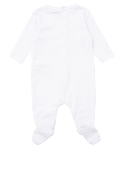 White Baby Set with Tiger