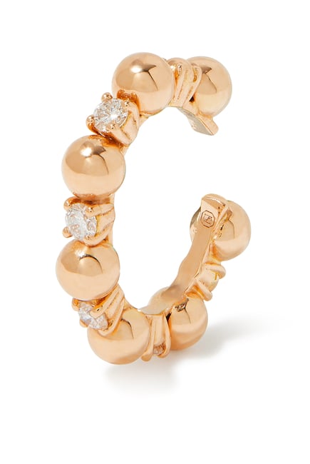 Gifu Ear Cuff, 18k Rose Gold with Diamonds