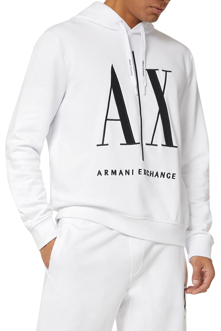 Buy Armani Exchange Large Icon Cotton Hoodie for Mens | Bloomingdale's  Kuwait