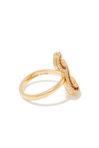 3A Arabic Silhouette Ring, 18k Yellow Gold with Diamonds