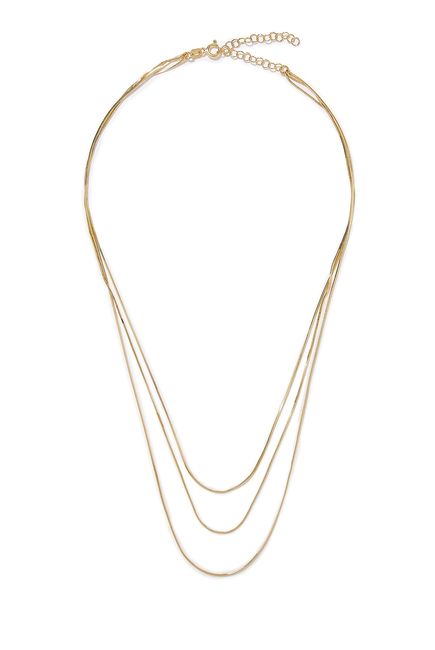 Petite Lady Triple Necklace, 14k Vermeil on Sterling Silver