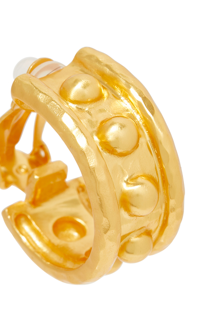 Triana Hoop Earrings, 24k Gold-Plated Brass