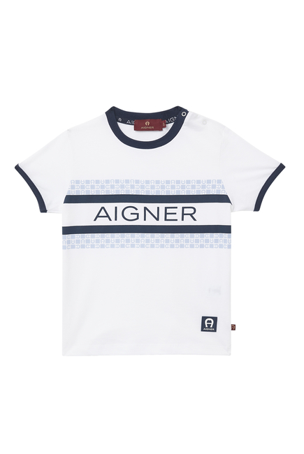 Stripe Logo Ringer T-Shirt
