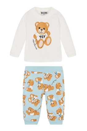 Teddy Bear Print Pajama Set