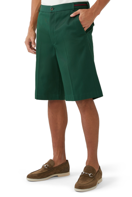 Mid-Length Cotton Shorts