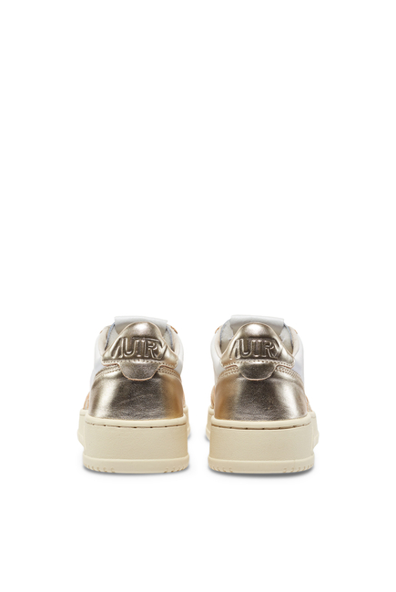 Medalist Metallic Leather Low Top Sneakers