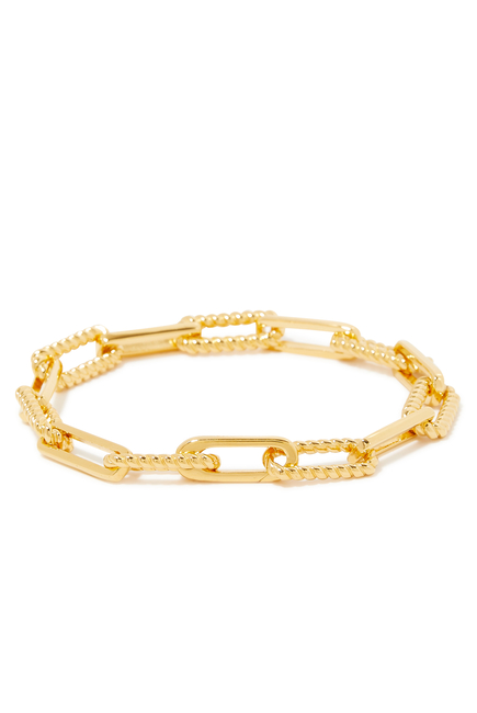 Coterie Chain Bracelet, 18K Gold-Plated Brass