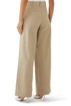 Wallen Wide Leg Cotton Suit Trousers