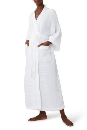 Designer Robe: White Waffle Robe