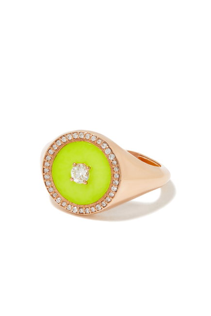 Fizzy Pinky Ring, 18k Rose Gold & Diamonds
