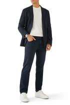 Regular-Fit Jacket In A Herringbone Stretch-Cotton Blend