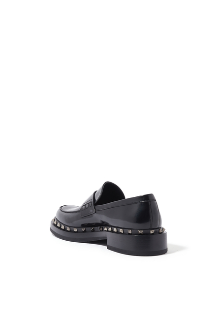 Rockstud M-Way Leather Loafers