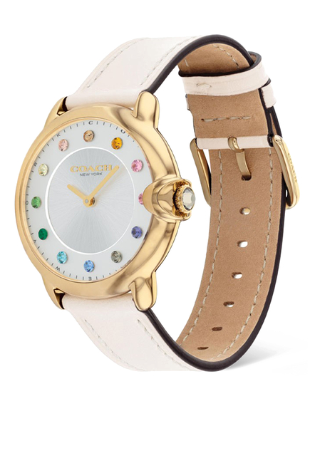 Arden 36mm Leather Band Watch