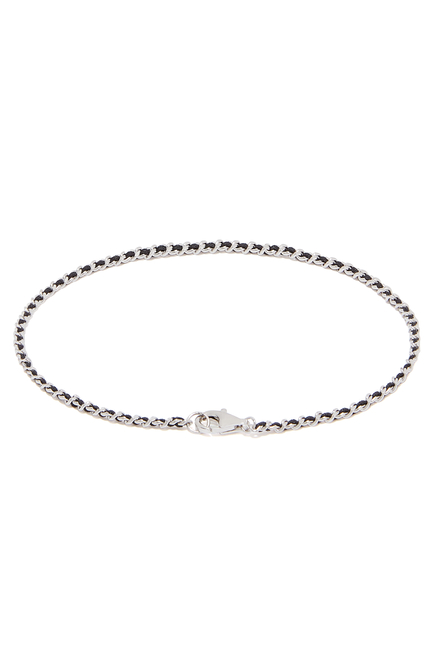 Braided Chain Bracelet in Sterling Silver