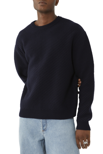 Diagonal Knit Sweater