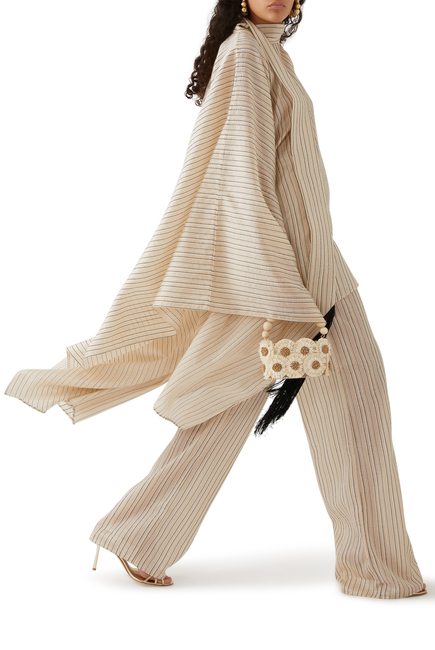 Seine Pinstripe Wide-Leg Pants